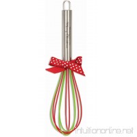 Brownlow Gifts Merry Christmas Stainless Steel Whisk with Silicone Coating  Red and Green - B01CNLOAFO